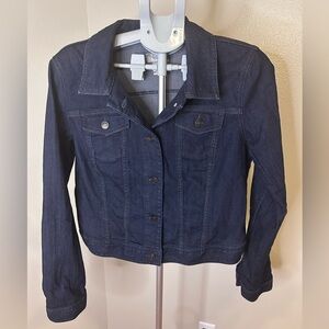 LOFT Blue Jean Jacket with Tailored Fit and Classic Styling